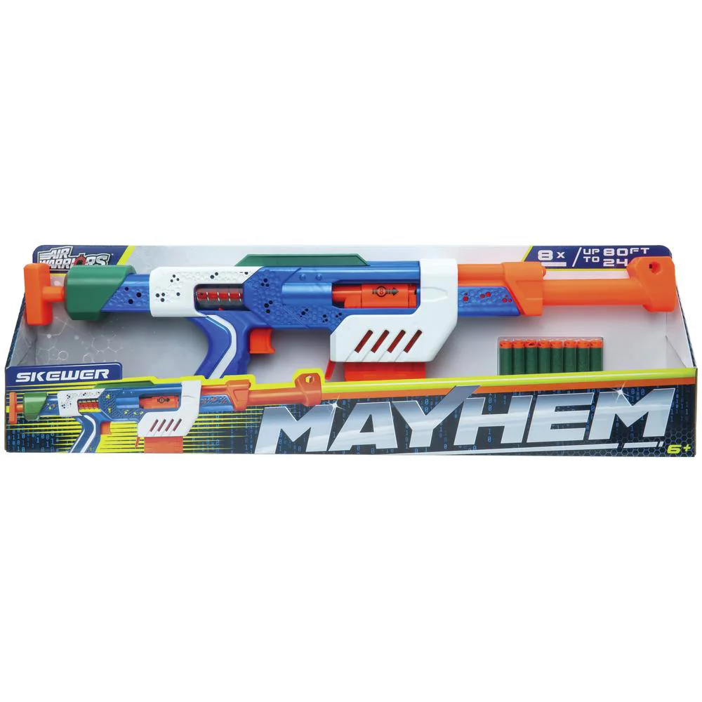 Arma de jucarie, Air Warriors, Mayhem Skewer, 8 sageti din burete