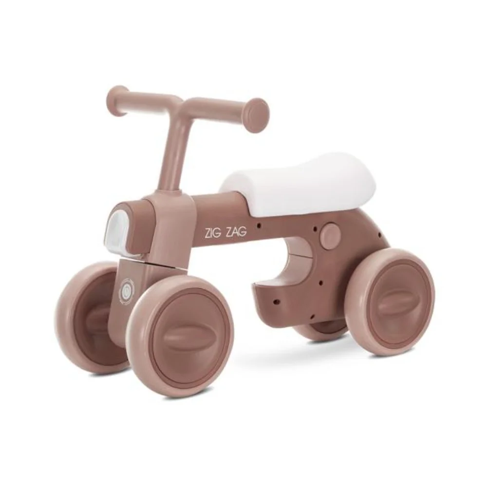 Bicicleta de echilibru, Lorelli Zig Zag, scaun reglabil 2 pozitii, cadru usor si stabil, lumini si muzica, Mellow Rose