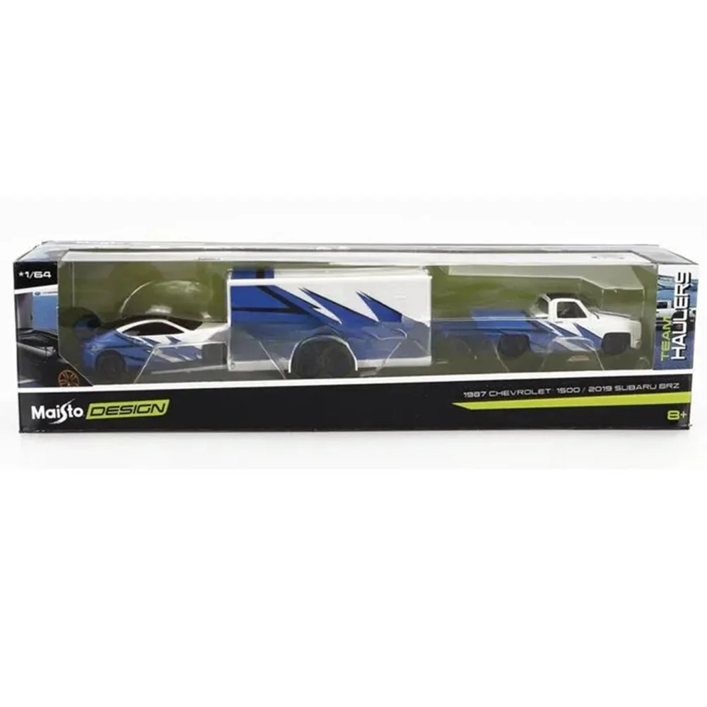 Set camion si masina metalica, Maisto, Design Team Haulers, 1:64