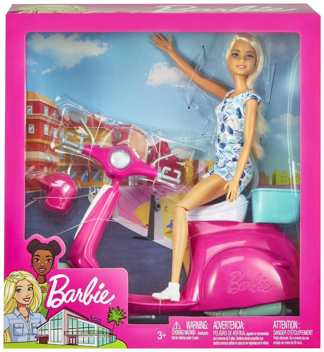Papusa cu scooter, Barbie, GBK85