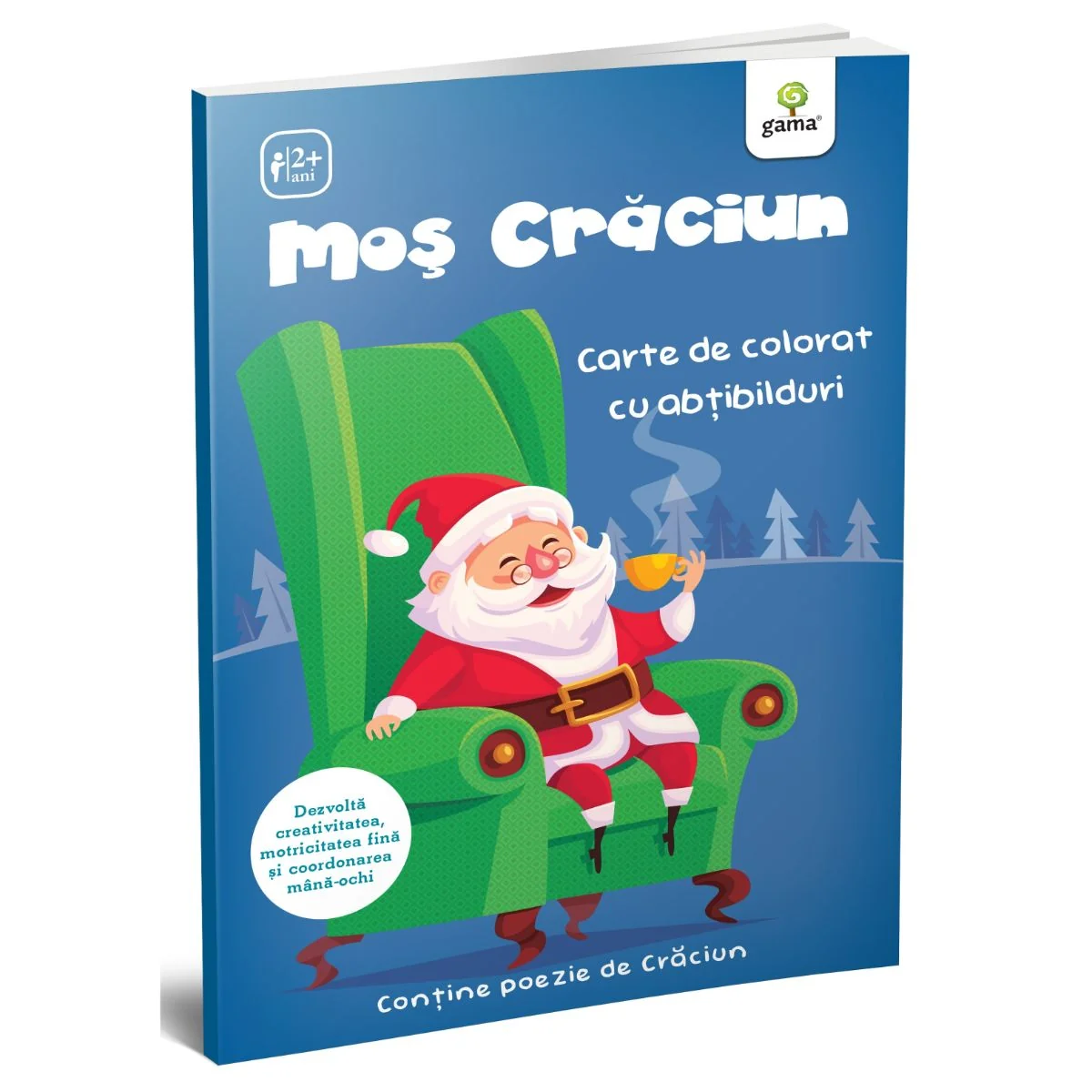 Mos Craciun, Carte de colorat cu abtibilduri, Activitatile mele de Craciun