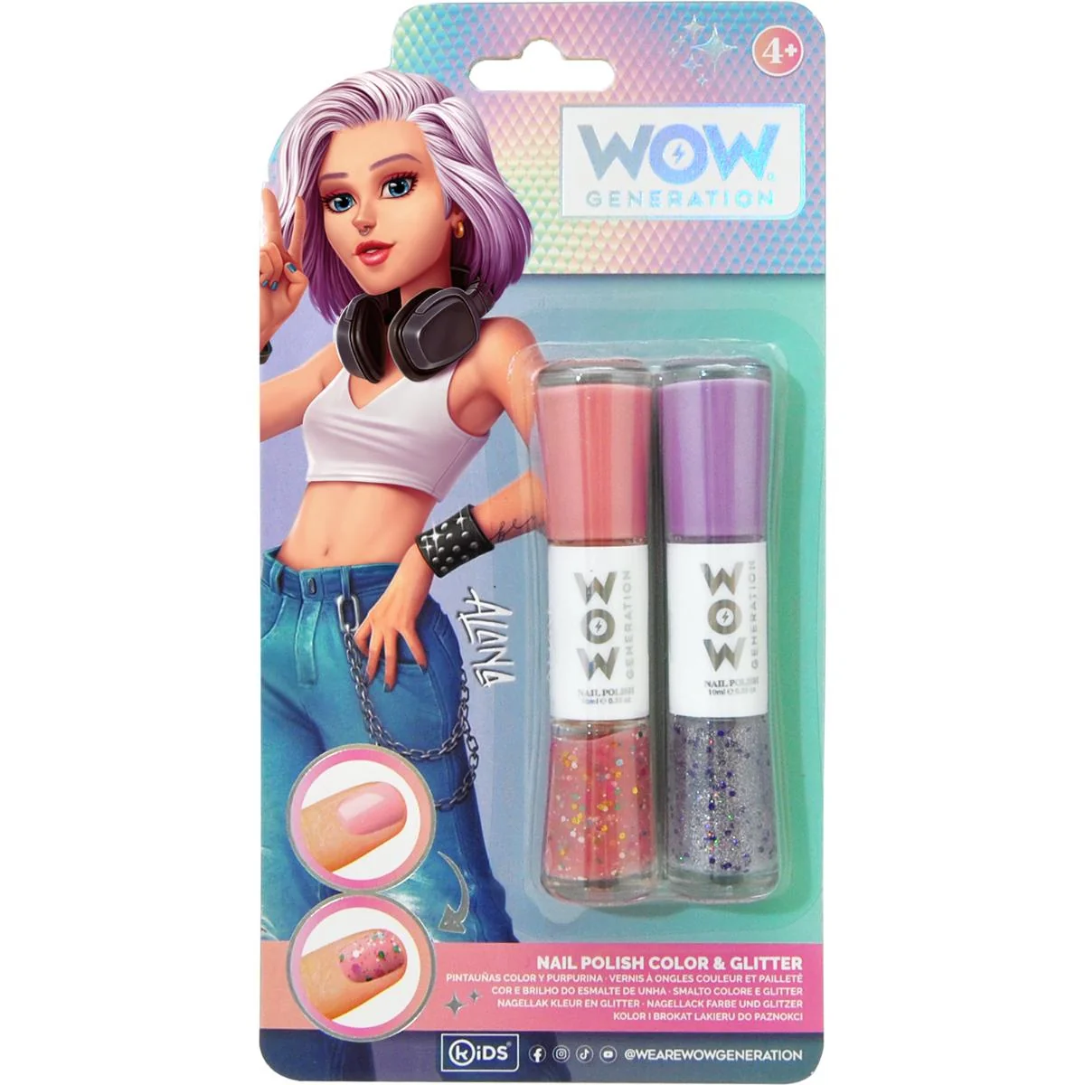 Set oje colorate si sclipitoare, Wow Generation, 10 ml
