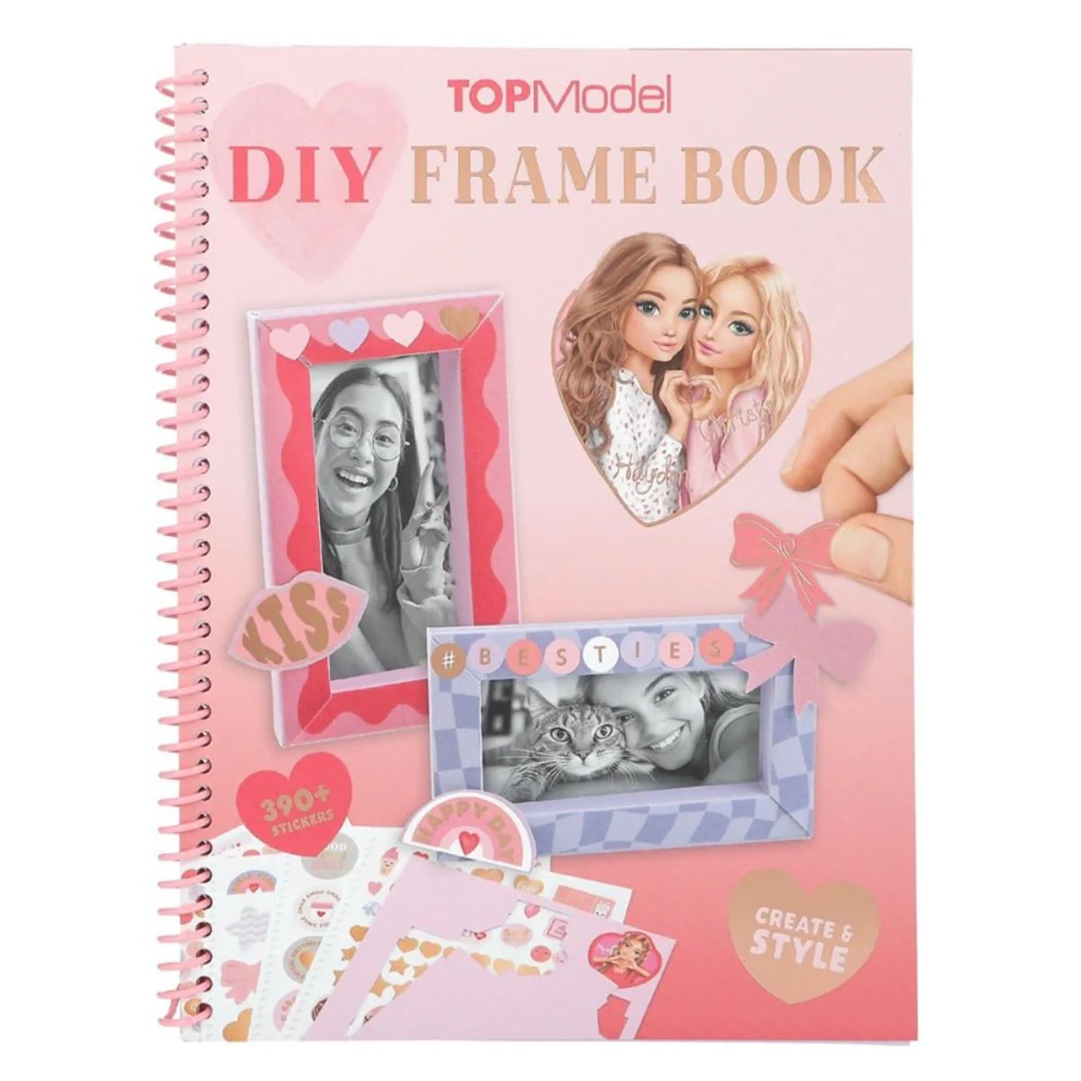 Carte cu rame foto si stickere, Depesche, TopModel, Dyi Frame Book