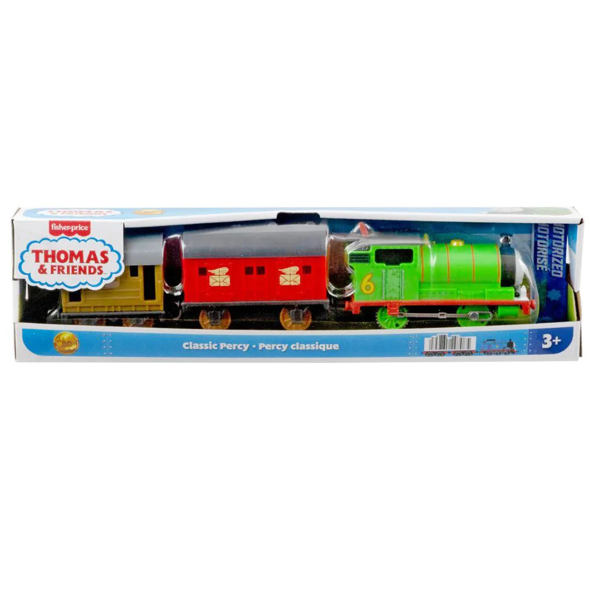 Locomotiva motorizata cu 2 vagoane, Thomas and Friends,  Classic Percy, JFH33