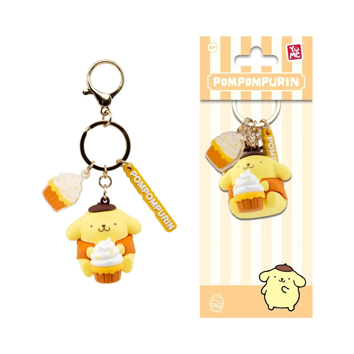 Breloc cu pandantiv si curea, Yume, Hello Kitty and Friends, Tea Party Series, Pompompurin