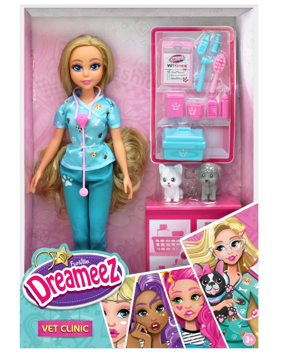 Papusa cu accesorii, Dreameez, Medic Veterinar