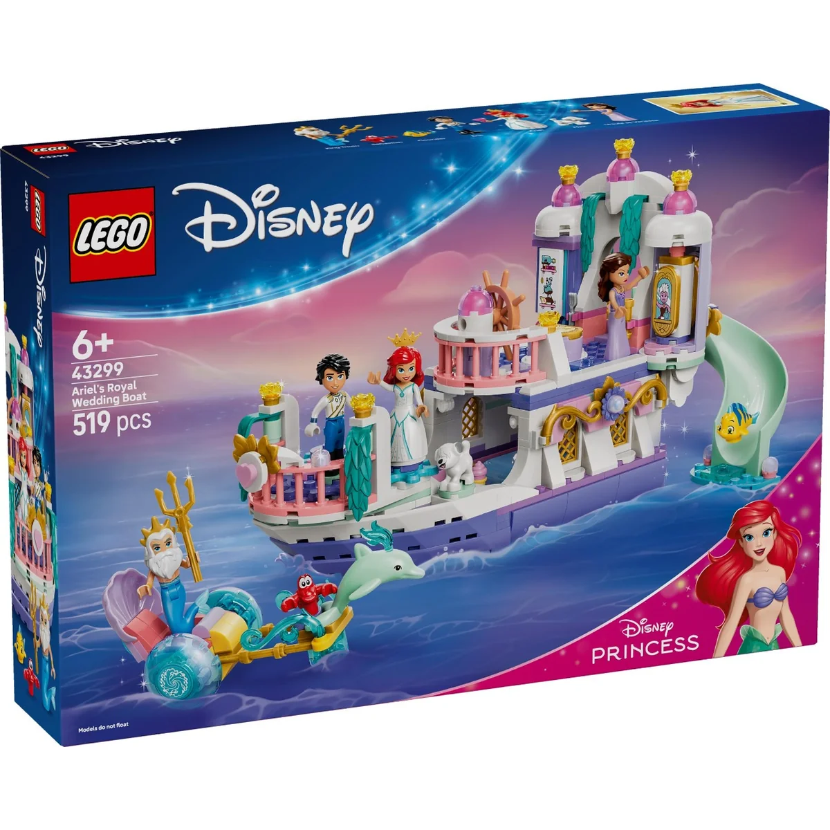 LEGO® Disney Princess - Barca nuntii regale a lui Ariel (43299)