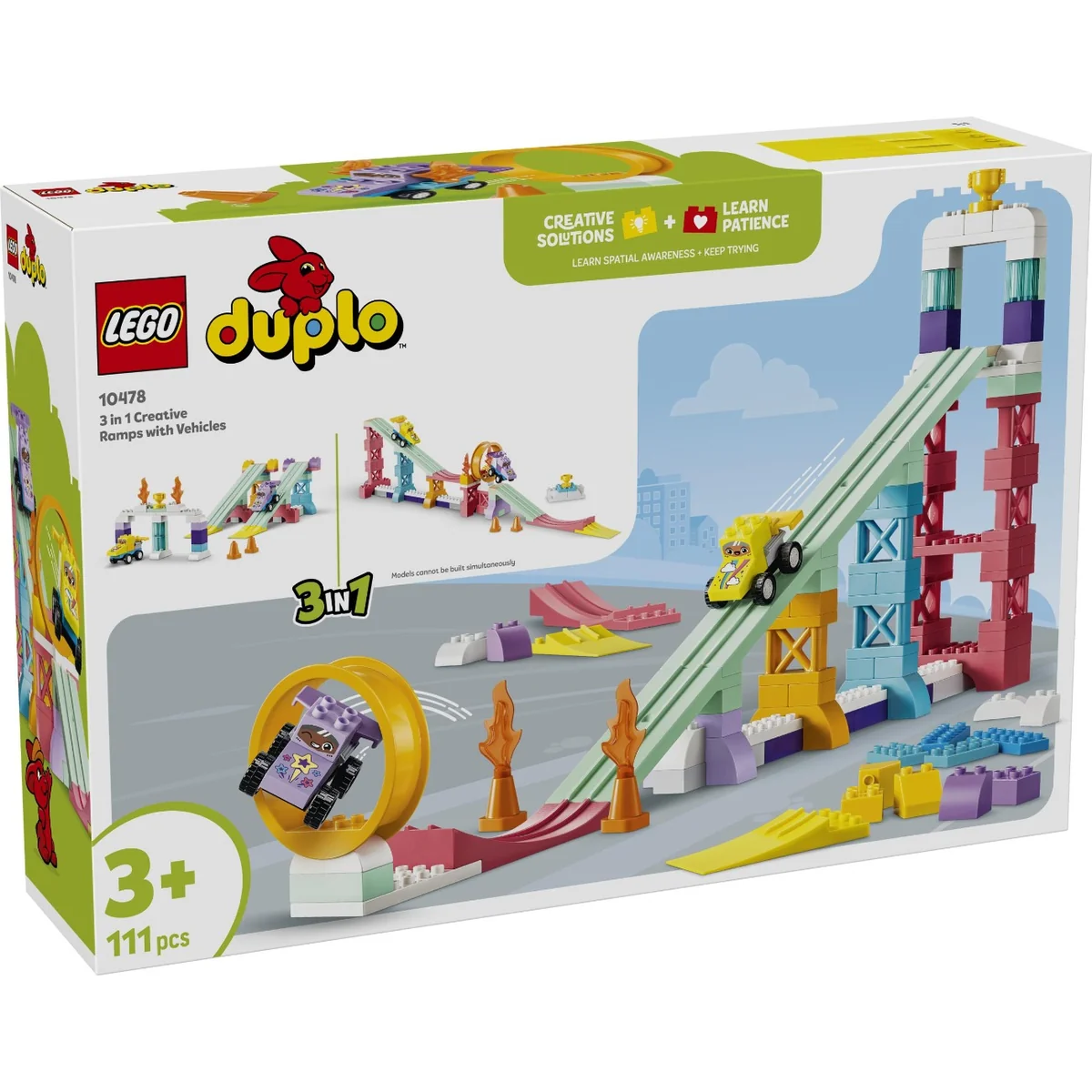 LEGO® DUPLO - Rampe creative cu vehicule 3 in 1 (10478)
