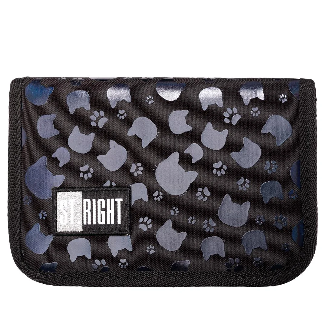 Penar neechipat cu 1 fermoar, 2 extensii, St Majewski, St.Right Black Cats, Negru