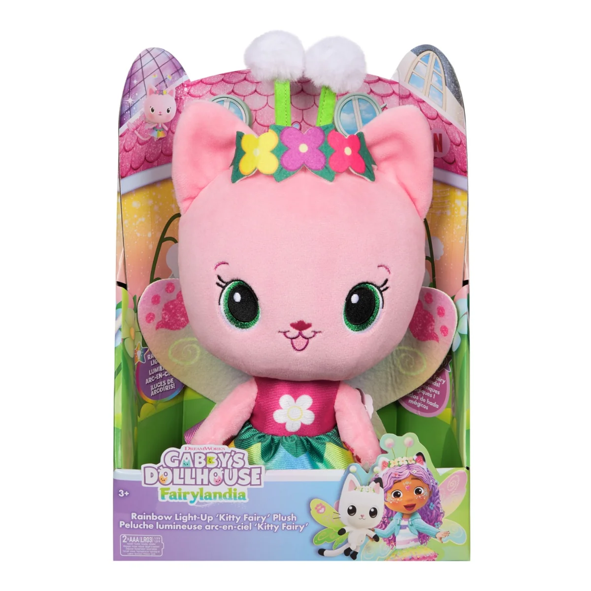 Jucarie de plus cu lumini, Gabbys Dollhouse, Fairylandia, Kitty-Fairy