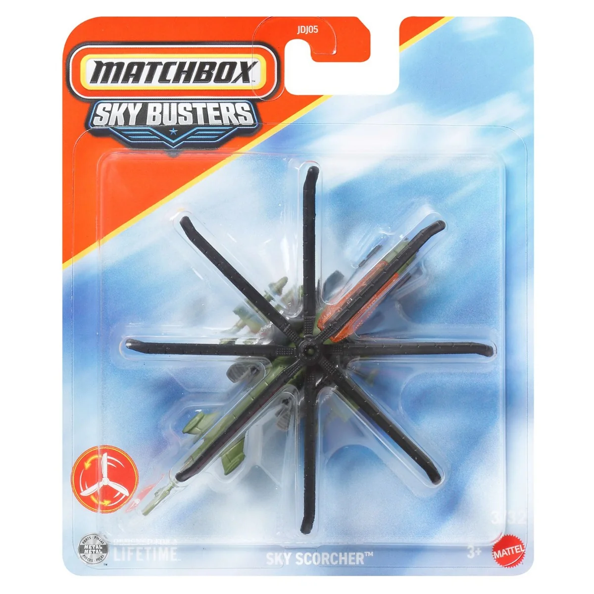 Elicopter metalic, Matchbox, Sky Busters, Sky Scorcher, JJW22