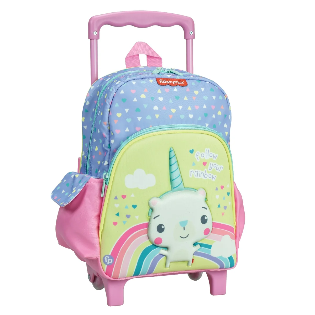 Ghiozdan de gradinita tip troler cu 1 compartiment, Fisher Price, Unicorn