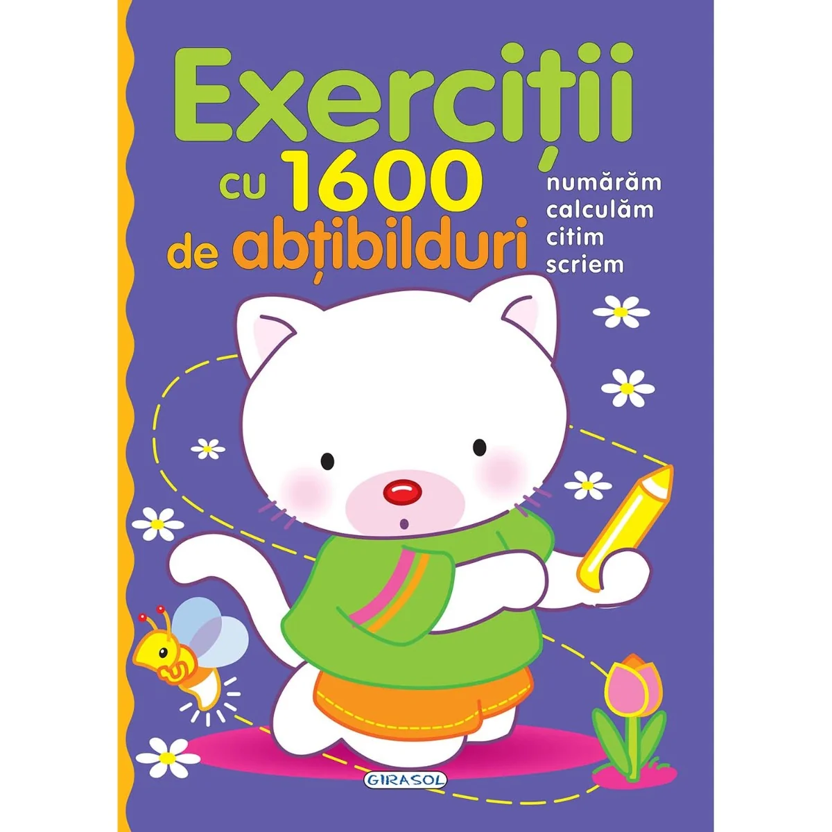 Carte editura Girasol, Exercitii cu 1600 de abtibilduri