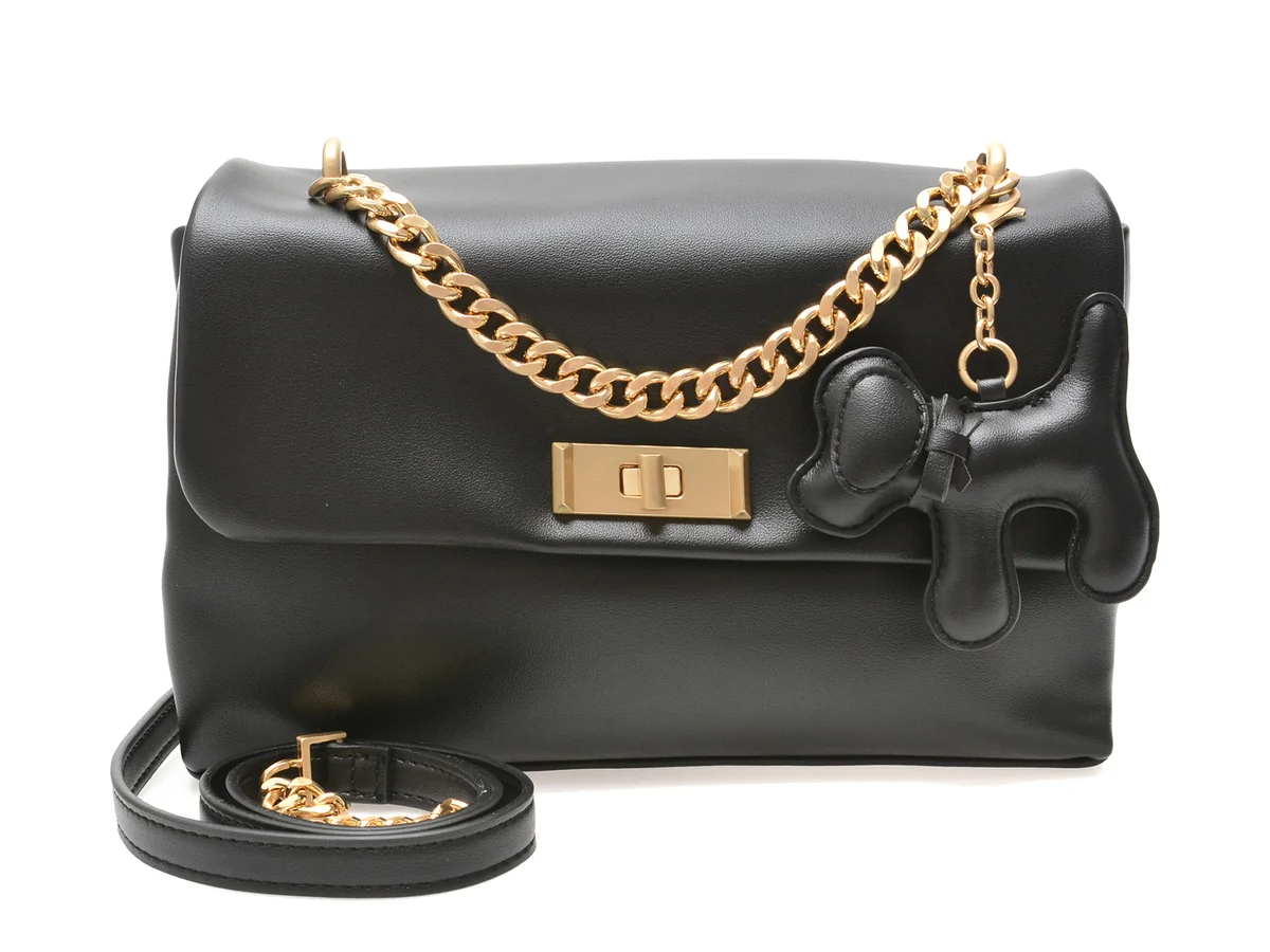 Geanta ALDO neagra, KATEBAG 006, din piele ecologica