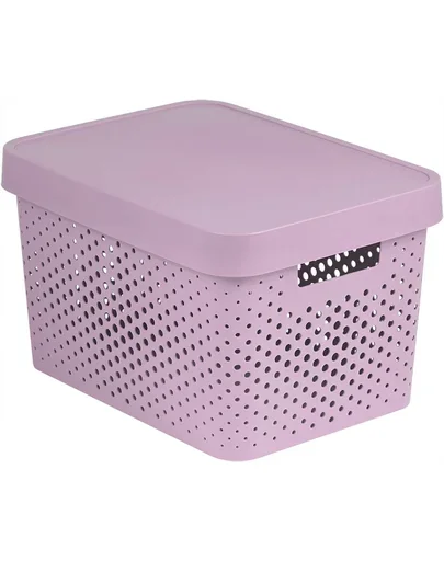 CURVER Coș ajurat cu capac INFINITY 17 L roz
