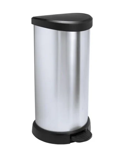 CURVER Coș de gunoi cu pedală 40 L negru/argintiu metalizat