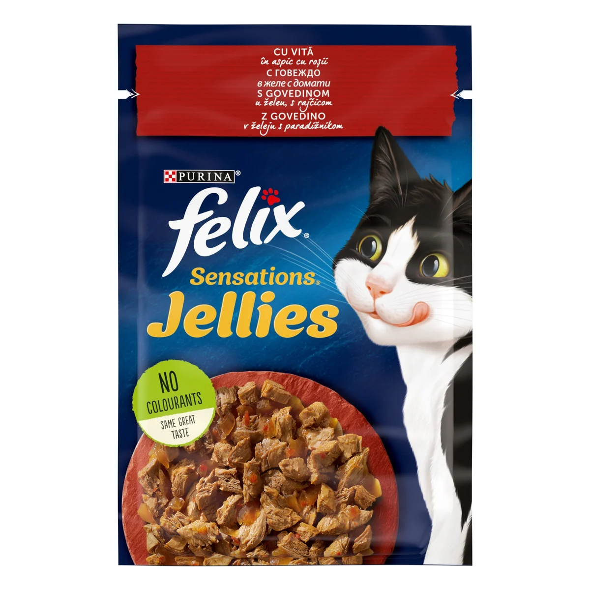 Felix Sensations Plic Vita si Rosii in Aspic 85 g
