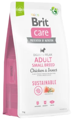 Brit Care Dog Sustainable Adult Small Breed Pui si Insecte - brit,7-kg