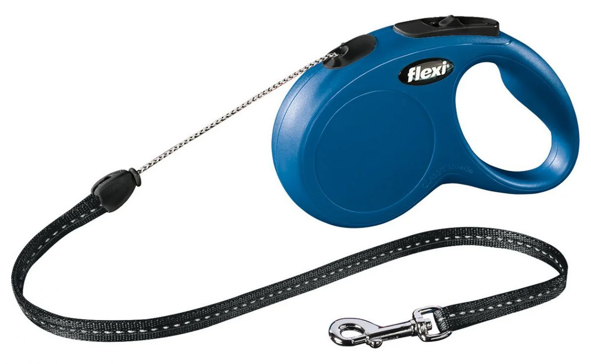 Flexi Lesa New Classic Cord S 5 m Albastra