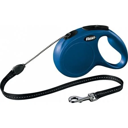 Flexi Lesa New Classic Cord M 5 m Albastra