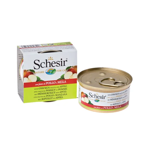 Schesir Pisica Fructe Pui/Mar 75 g