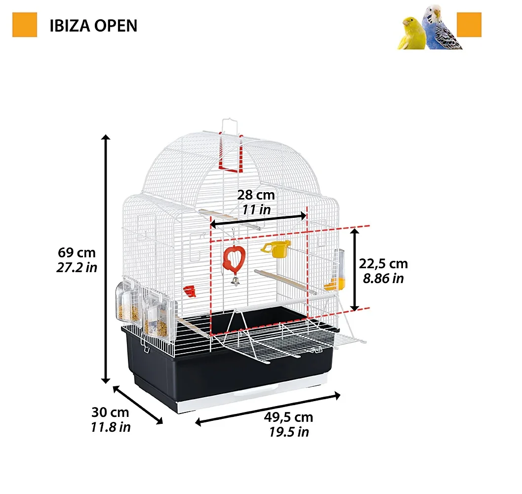 Ferplast Colivie Ibiza Open Alb