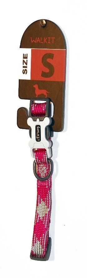Walkit Zgarda Caine Tubular Multicolor S 1.6 X 25-35 cm Roz