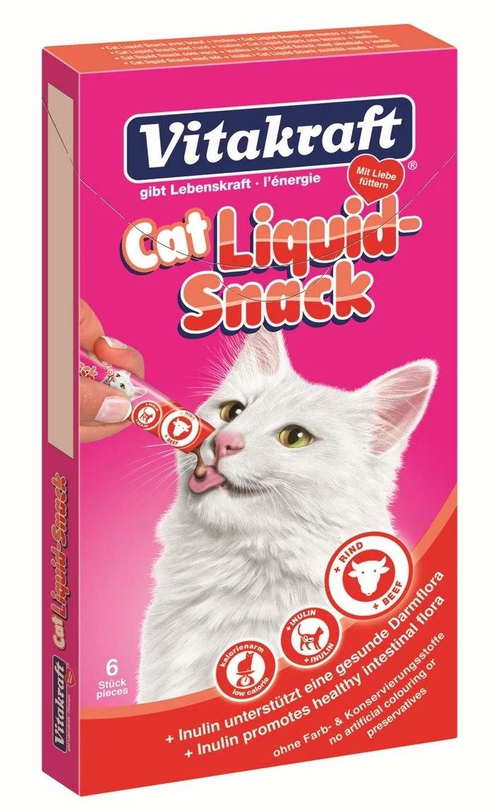 Vitakraft Snacks Pisica Liquid Vita/Inulina 6 x 15 g