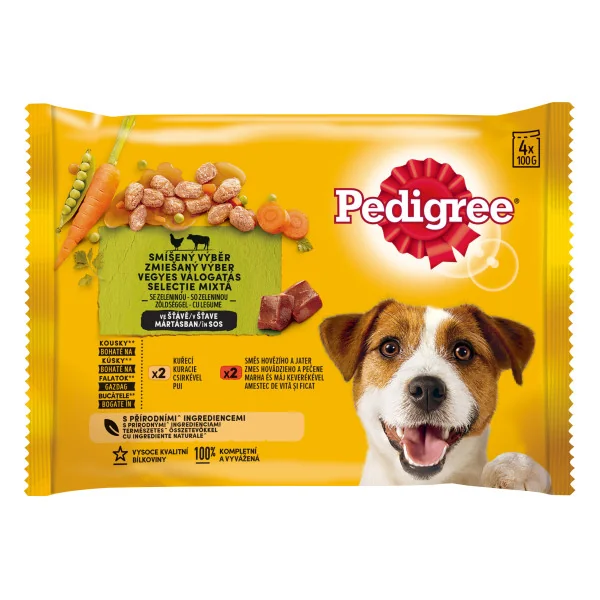 Pedigree Plic Adult Pui in Sos 4x100 g