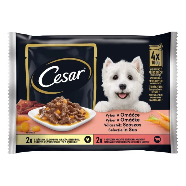 Cesar Plic Selectii in Sos 4x100 g