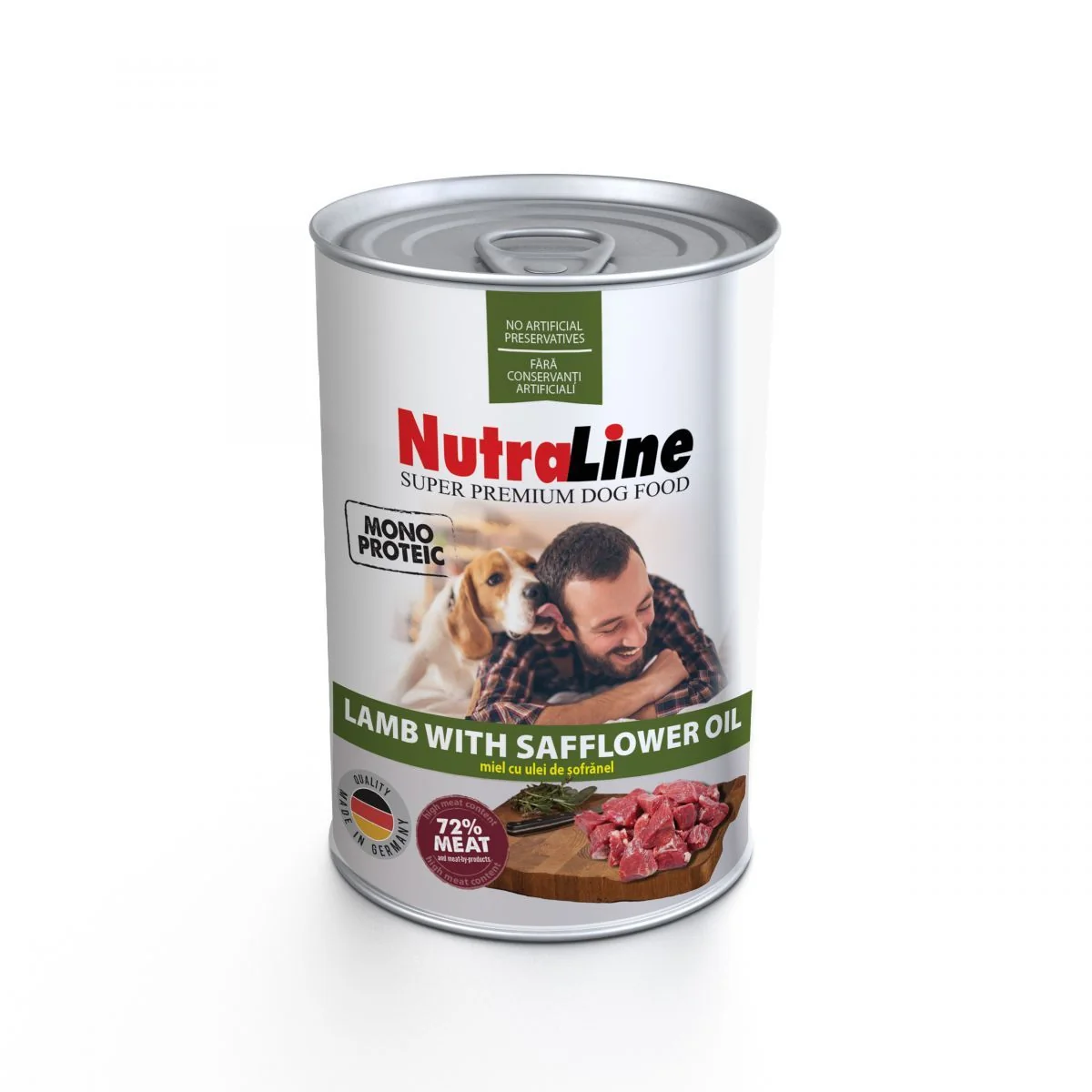 Nutraline Dog Conserva Adult Monoprotein Miel Ulei De Sofranel 400 g