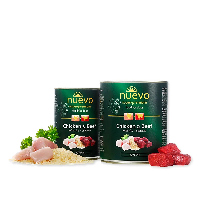 Nuevo Dog Conserva Junior Pui si Vita 400 g