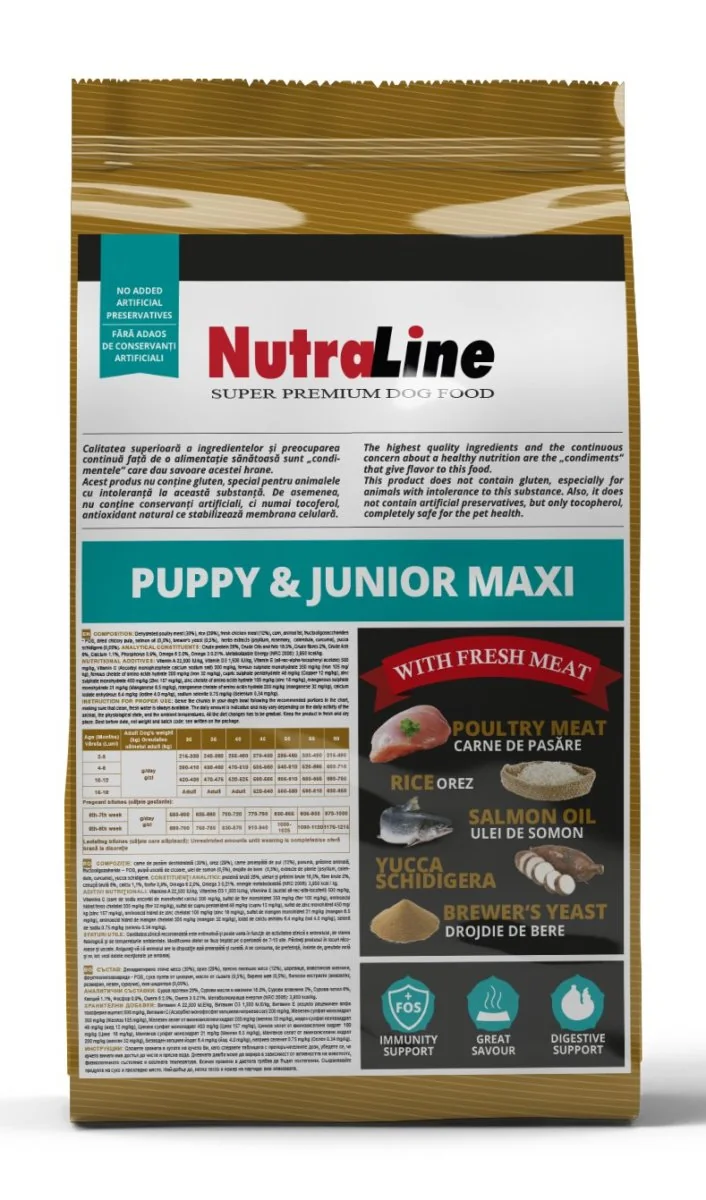 Nutraline Dog Puppy & Junior Maxi 3 Kg