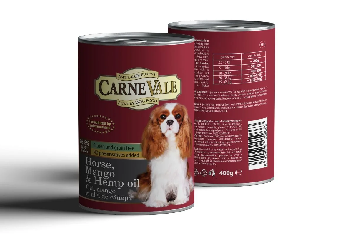 Carnevale Dog Conserva Cal/Mango/Ulei Canepa 400 g