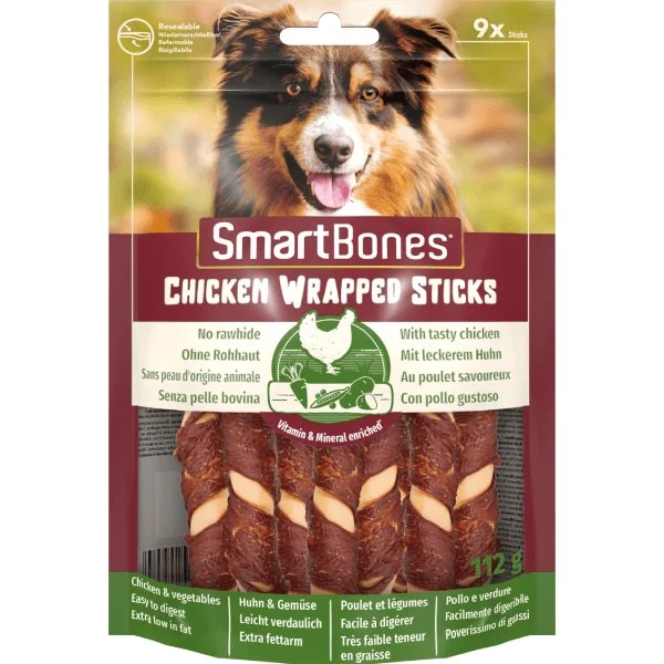 Smartbones Recompense Pui Wrap S/ 9 Buc 122 g