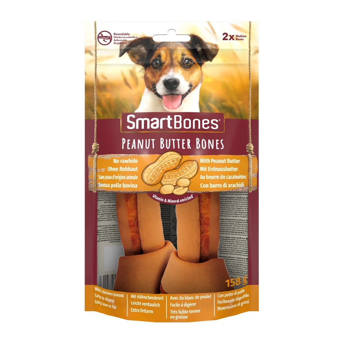 Smartbones Recompense Unt de Arahide M/ 2 BUC 158 g