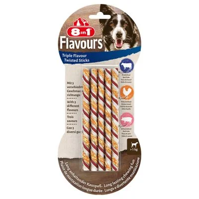 8in1 Recompense Triple Flavour Sticks 10 Buc.