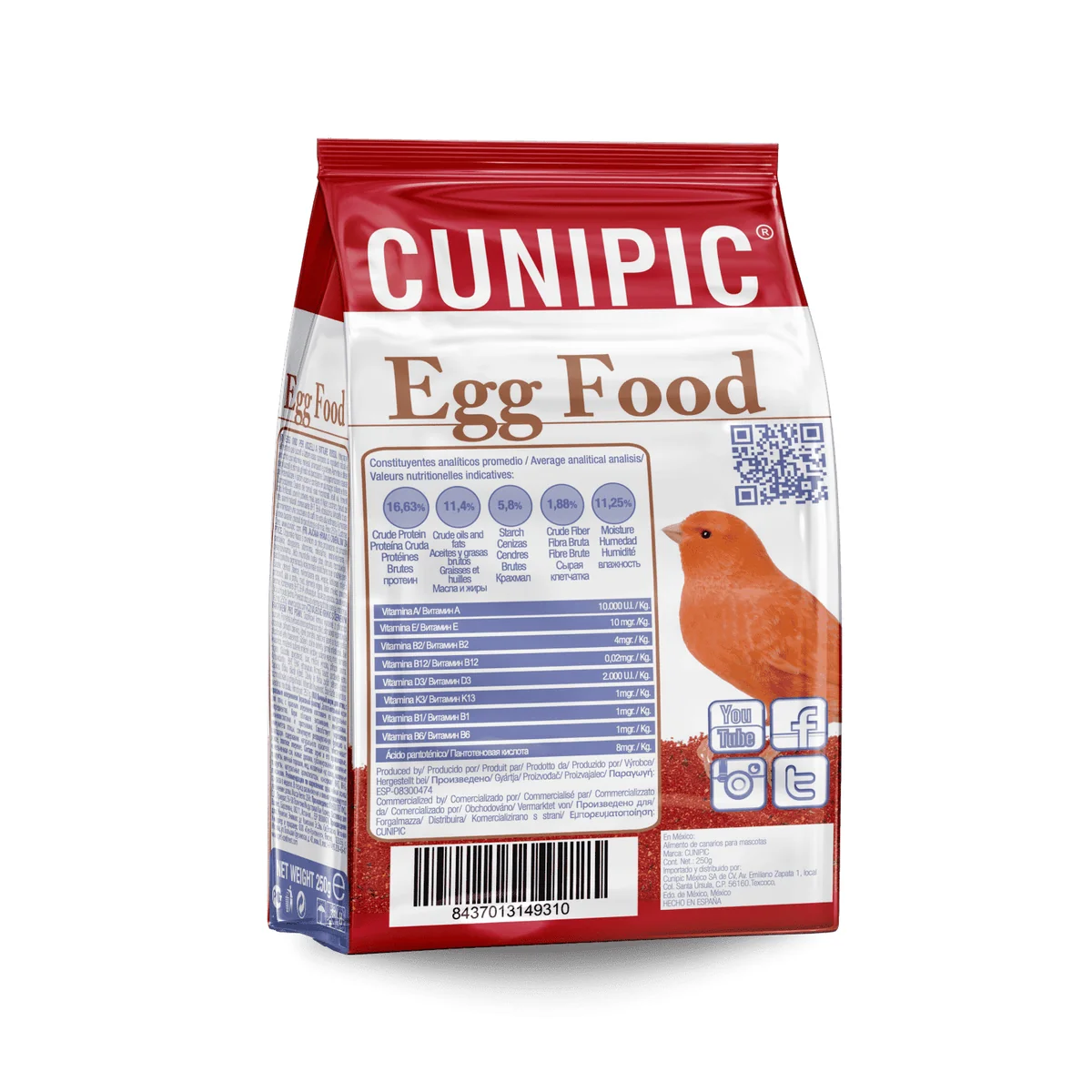 Cunipic Pate Ou Canari Rosii 250 g