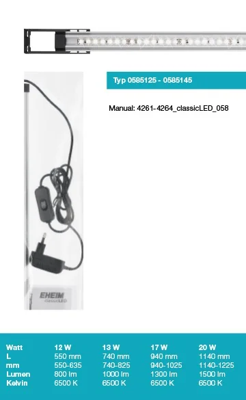Eheim Lampa Classic LED 13 W Daylight 740 mm