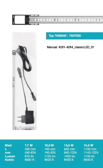 Eheim Lampa Classic LED 13 W Daylight 740 mm
